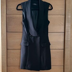 NWOT BERSHKA Elegant Black Sleeveless Vest Dress